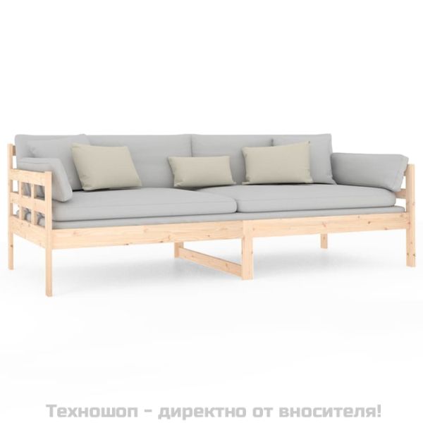 Дневно легло, борово дърво масив, 90x200 см