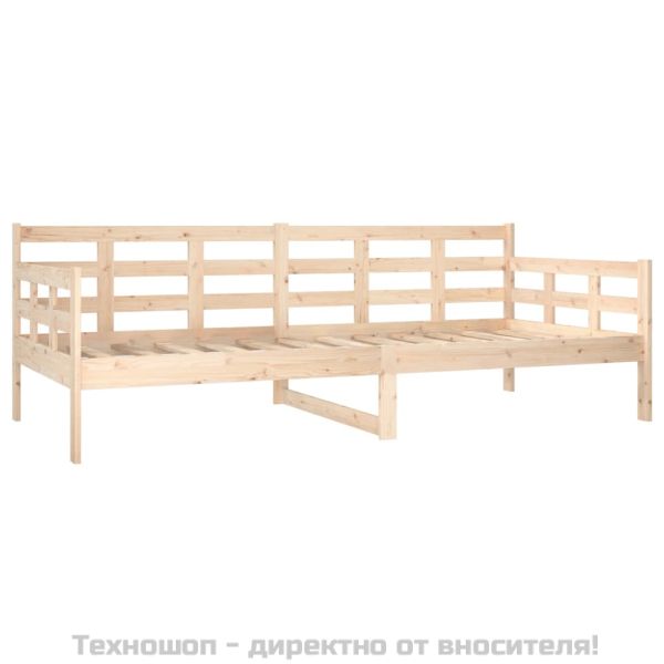 Дневно легло, борово дърво масив, 90x200 см