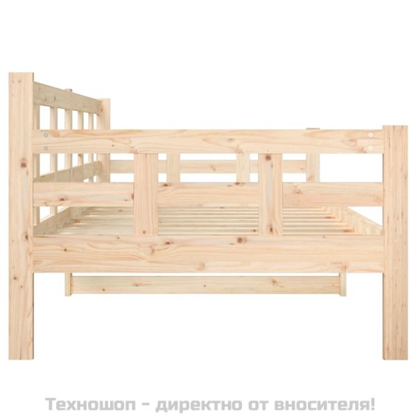 Дневно легло, борово дърво масив, 90x200 см