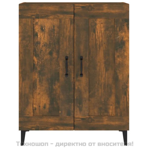 Сайдборд, опушен дъб, 69,5x34x90 см, инженерно дърво