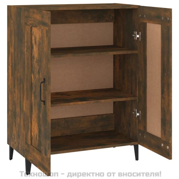 Сайдборд, опушен дъб, 69,5x34x90 см, инженерно дърво