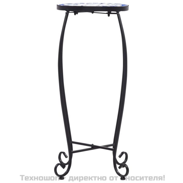 Мозаечни маси, 3 бр, синьо-бели, керамика