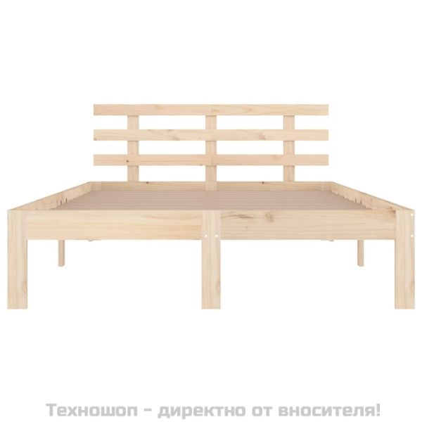 Рамка за легло без матрак, масивна дървесина, 120x200 см