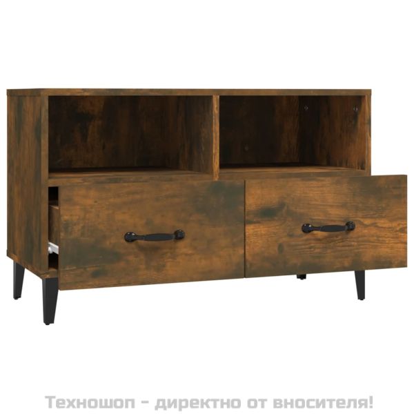 ТB шкаф, опушен дъб, 80x36x50 см, инженерно дърво