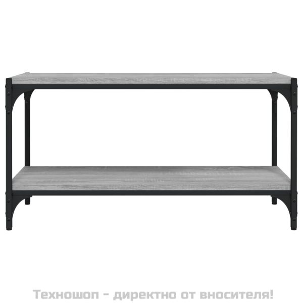 ТB шкаф, сив сонома, 80x33x41 см, инженерно дърво и стомана