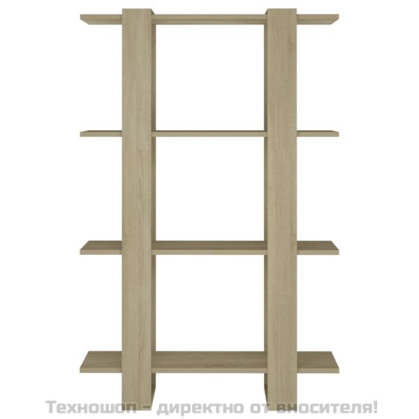 Библиотека/разделител за стая, дъб сонома, 80x30x123,5 см