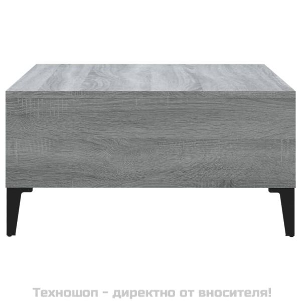 Кафе маса, сив сонома, 60x60x30 см, инженерно дърво