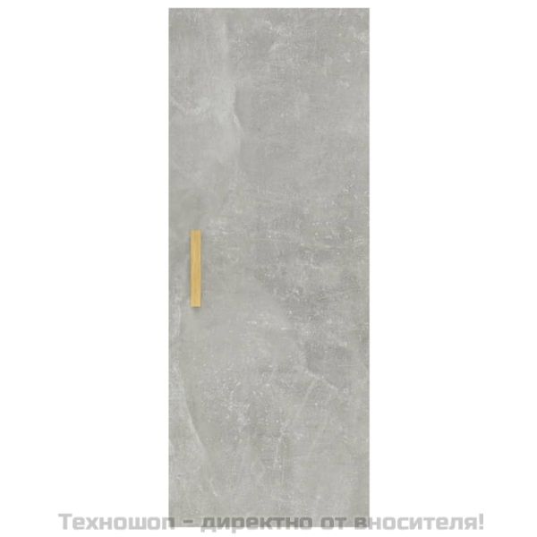 Стенен шкаф, бетонно сив, 35x34x90 см, инженерно дърво