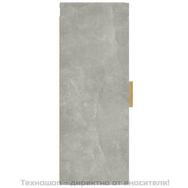 Стенен шкаф, бетонно сив, 35x34x90 см, инженерно дърво