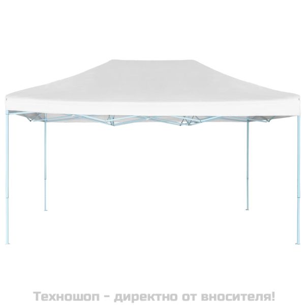 Професионална сгъваема парти шатра, 280x410x315 см, стомана, бяла