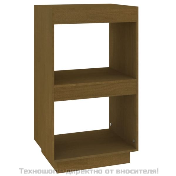 Библиотека, меденокафява, 40x35x71 см, борово дърво масив