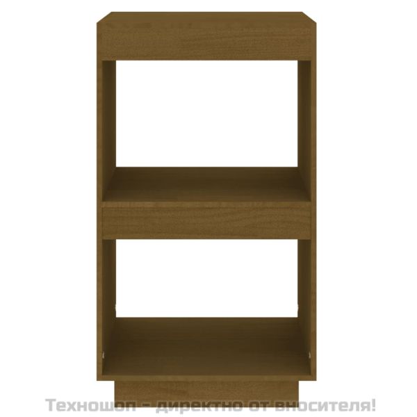 Библиотека, меденокафява, 40x35x71 см, борово дърво масив