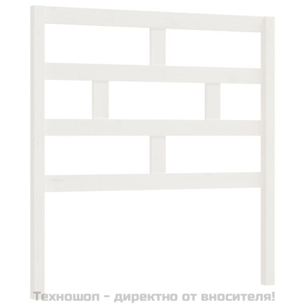 Горна табла за легло, бяла, 96x4x100 см, бор масив