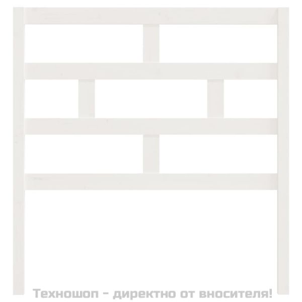 Горна табла за легло, бяла, 96x4x100 см, бор масив