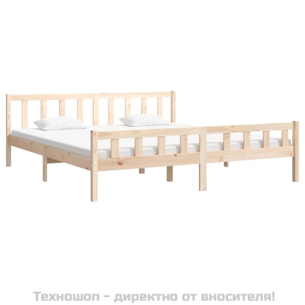 Рамка за легло без матрак, масивна дървесина, 160x200 см
