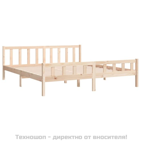 Рамка за легло без матрак, масивна дървесина, 160x200 см