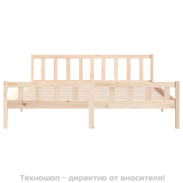 Рамка за легло без матрак, масивна дървесина, 160x200 см