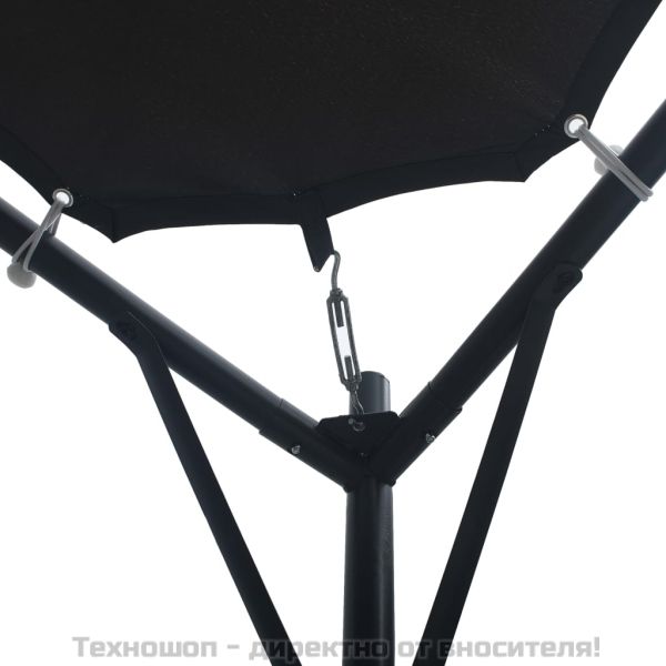 Шатра/беседка, с покрив, 3x3 м, стомана, антрацит