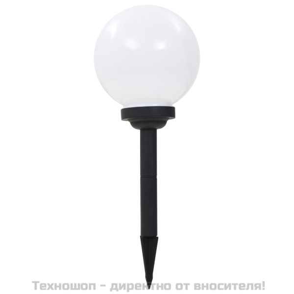 Градински соларни лампи, LED, 3 бр, сферични, 20 см, RGB