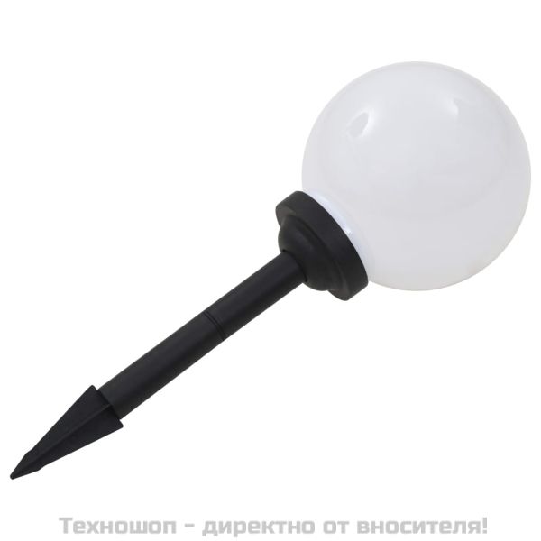 Градински соларни лампи, LED, 3 бр, сферични, 20 см, RGB