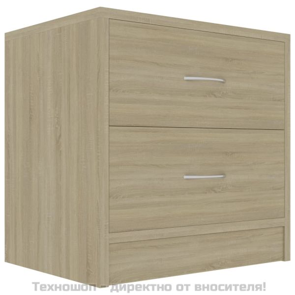 Нощно шкафче, дъб сонома, 40x30x40 см, инженерно дърво