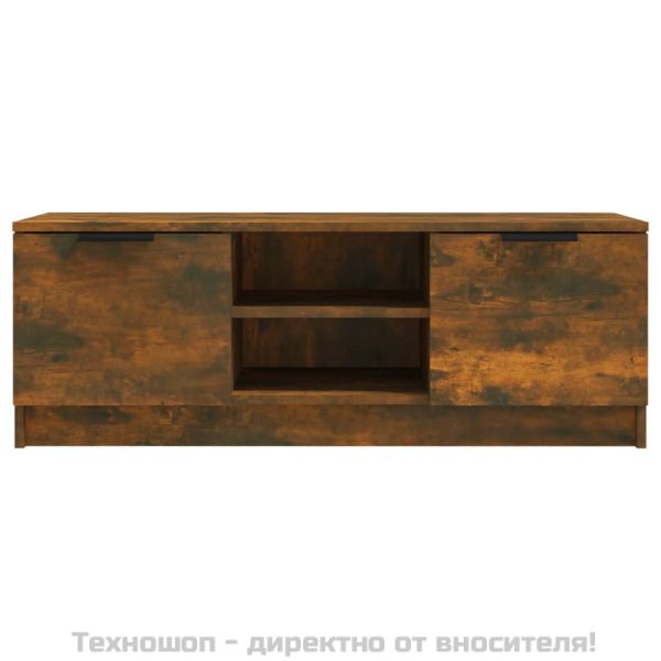 ТВ шкаф, Опушен дъб, 102x35x36,5 см, инженерно дърво