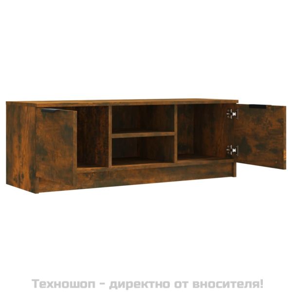 ТВ шкаф, Опушен дъб, 102x35x36,5 см, инженерно дърво