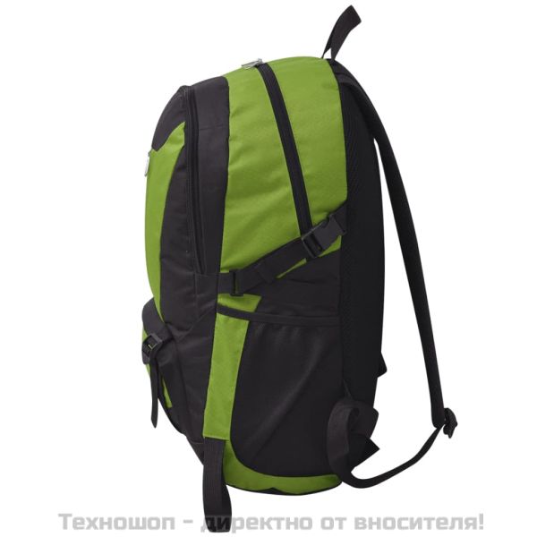 Туристическа раница, 40 л, черно и зелено