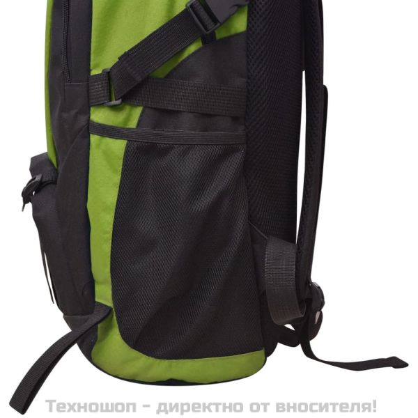 Туристическа раница, 40 л, черно и зелено