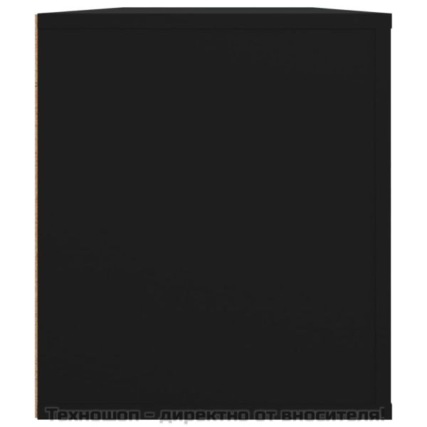 ТB шкаф, черен, 100x35x40 см, инженерно дърво
