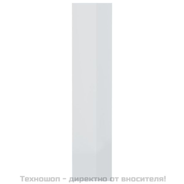 Разделител за стая, бял гланц, 80x30x135 см, инженерно дърво