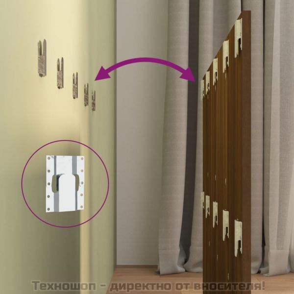 Табла за легло, кафяв дъб, 120x1,5x80 см, инженерно дървесина