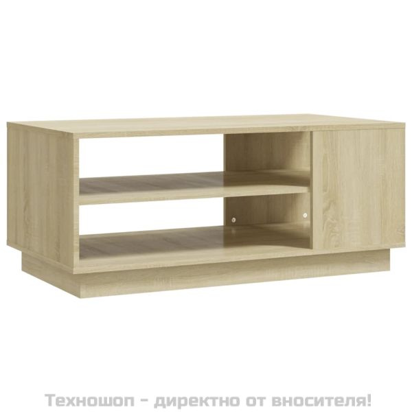 Кафе маса, дъб сонома, 102x55x43 см, инженерно дърво