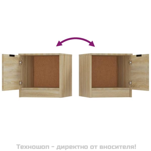 Нощни шкафчета, 2 бр, сонома дъб, 40x39x40 см
