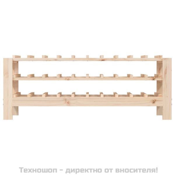 Поставка за вино 109,5x30x42 см масивна чамова дървесина