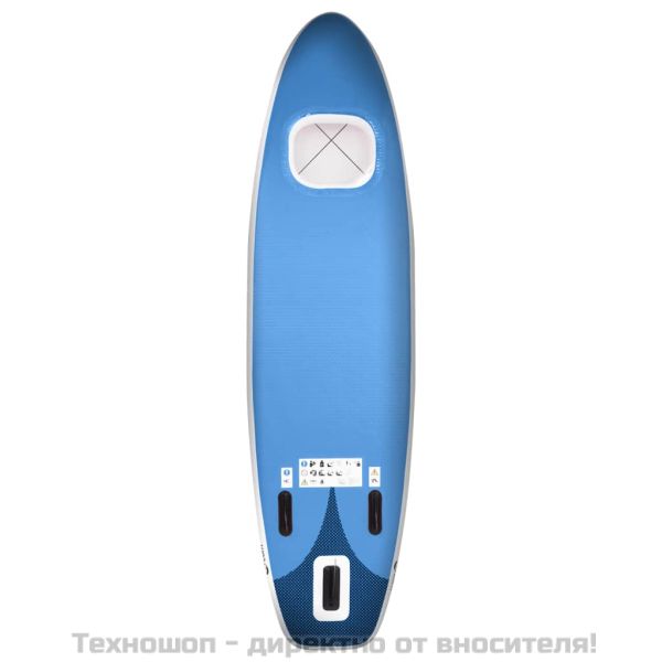 Комплект надуваем стендъп падълборд, морско синьо, 330x76x10 см