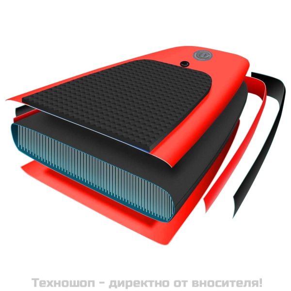 Комплект надуваем стендъп падълборд, червен, 300x76x10 см