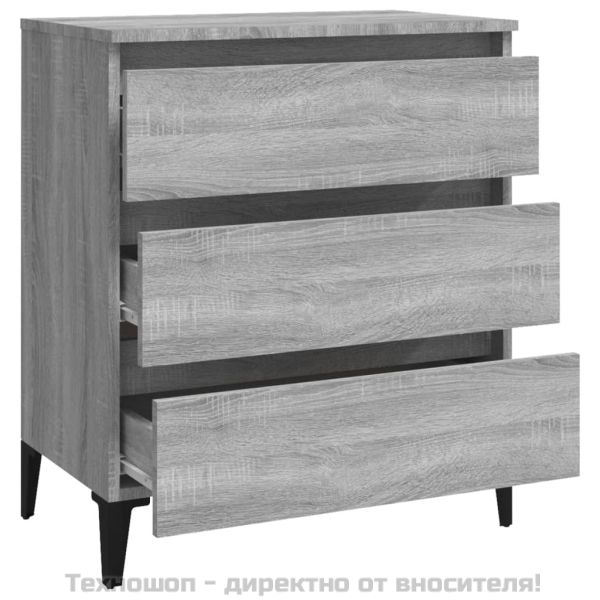 Сайдборд, сив сонома, 60x35x69 см, инженерно дърво