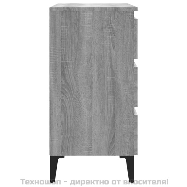 Сайдборд, сив сонома, 60x35x69 см, инженерно дърво