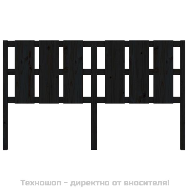 Горна табла за легло, черна, 165,5x4x100 см, бор масив