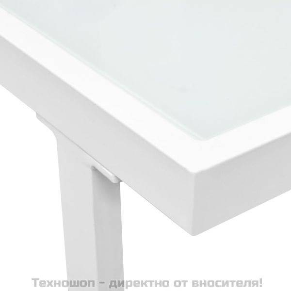 Градински комплект от 5 части, textilene, алуминий, черен