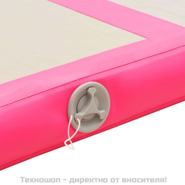 Надуваем дюшек за гимнастика с помпа, 500x100x10 см, PVC, розов
