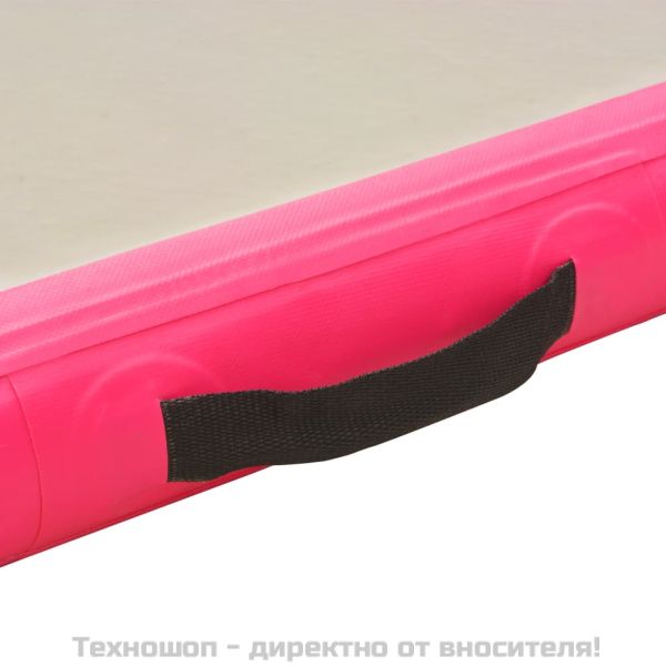 Надуваем дюшек за гимнастика с помпа, 500x100x10 см, PVC, розов
