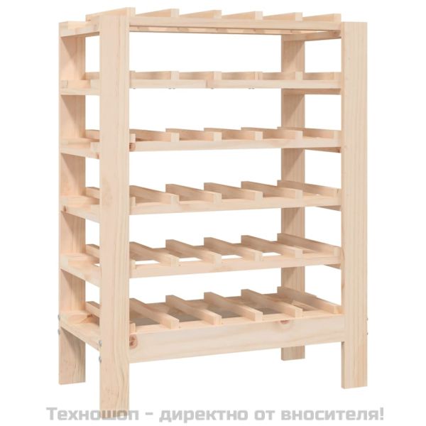 Поставка за вино 61,5x30x82 см масивна чамова дървесина