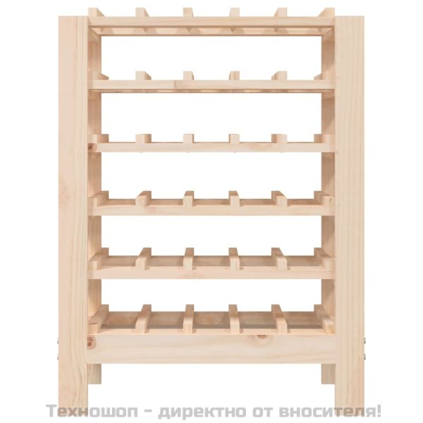 Поставка за вино 61,5x30x82 см масивна чамова дървесина