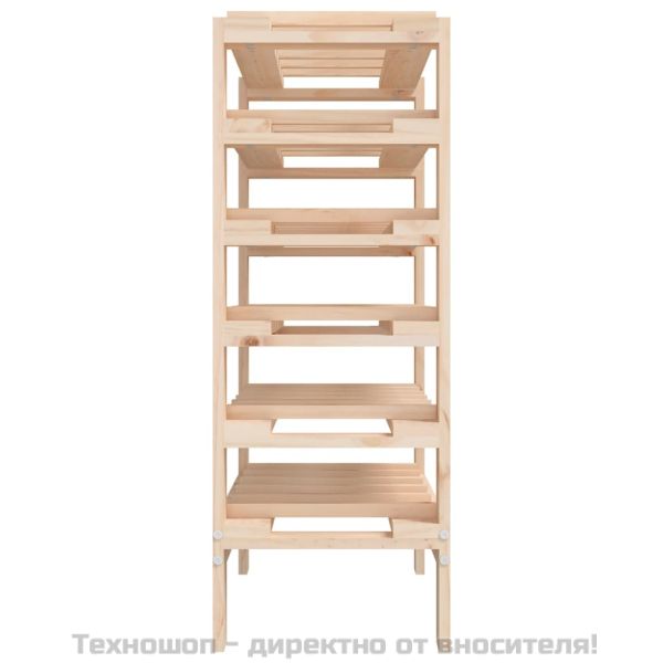 Поставка за вино 61,5x30x82 см масивна чамова дървесина