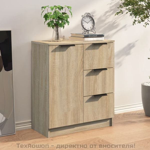 Сайдборд, сонома дъб, 60x30x70 см, инженерно дърво