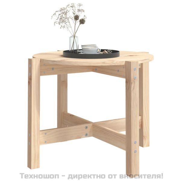Кафе маса, Ø 62,5x45 см, борово дърво масив