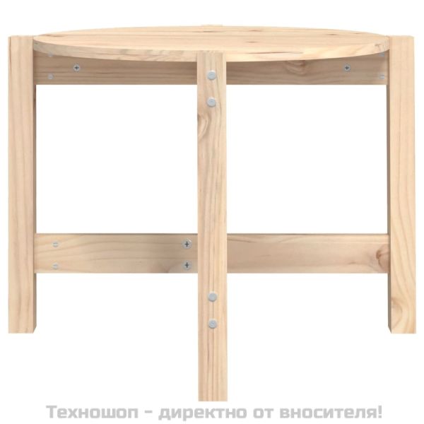 Кафе маса, Ø 62,5x45 см, борово дърво масив
