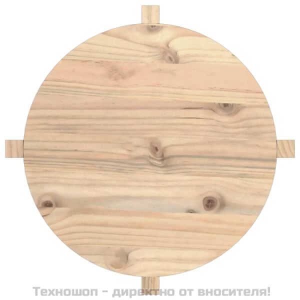Кафе маса, Ø 62,5x45 см, борово дърво масив
